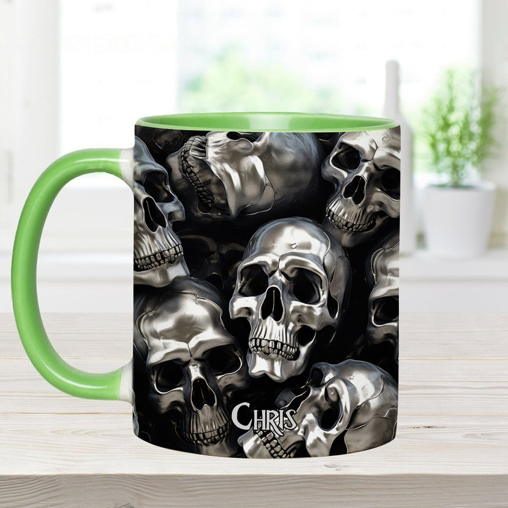 3D Metallic Skulls - Personalized Skull Accent Mug
