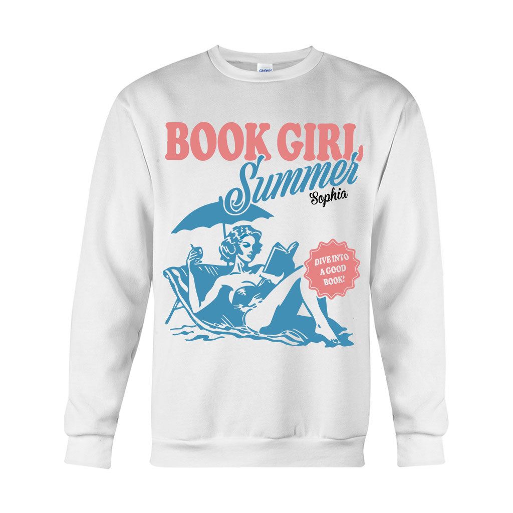 Book Girl Summer - Personalized Book T-shirt And Hoodie