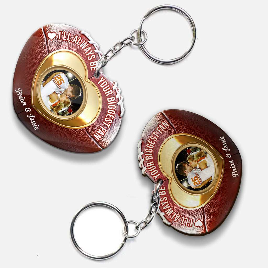 Your Biggest Fan - Personalized Football Keychain