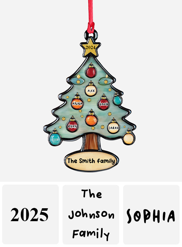 Merry Christmas - Personalized Family Ornament