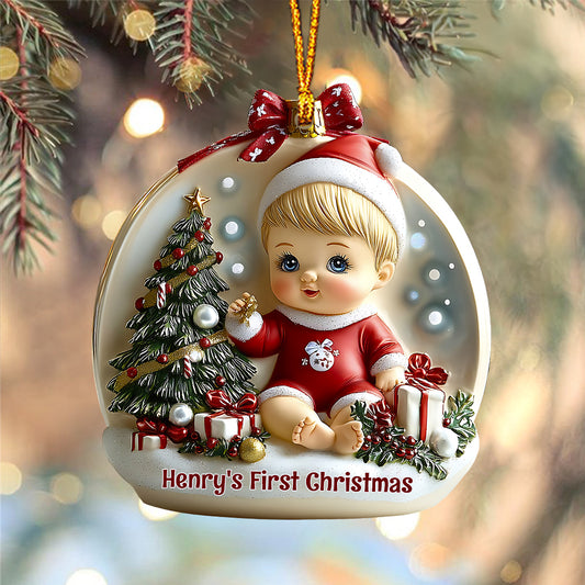 Premier Noël de bébé - Ornement personnalisé pour nouveau-né