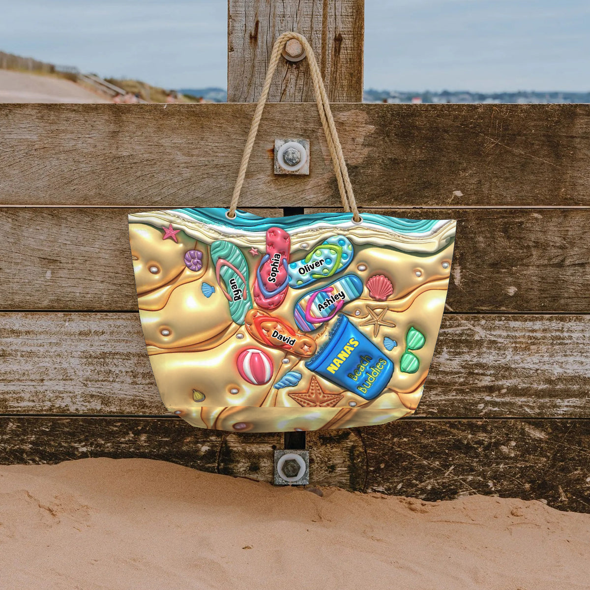 Nana's Beach Buddies - Personalized Grandma Beach Bag