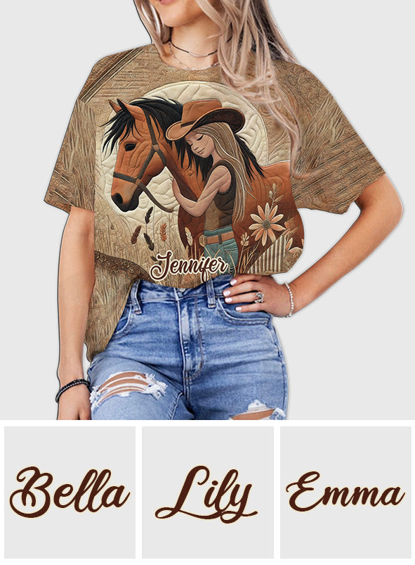 Amoureux des chevaux - T-shirt personnalisé avec motif cheval