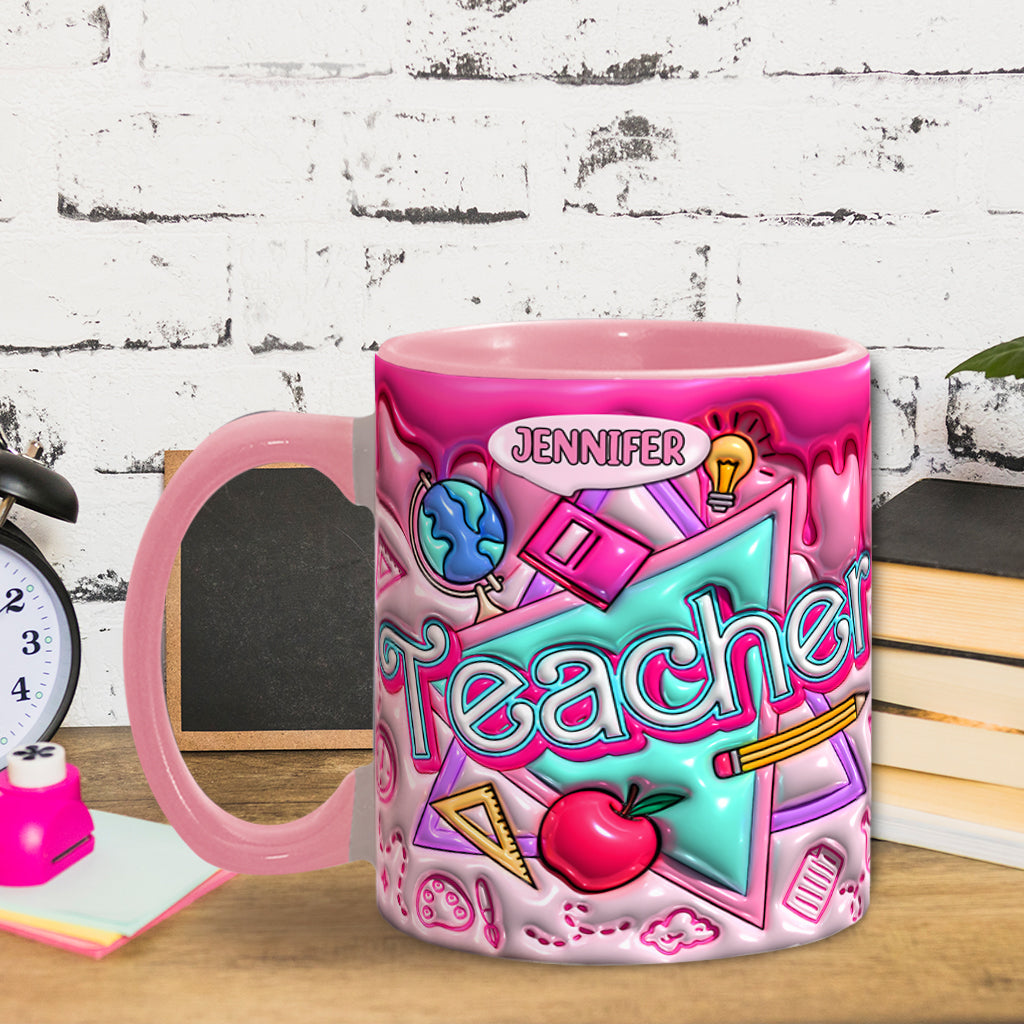 Mug rose gonflable personnalisé pour enseignant