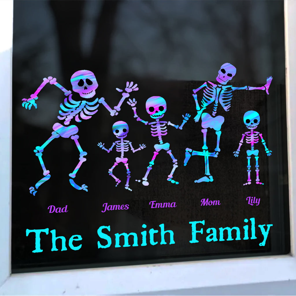 Skeleton Family - Personalized Family Decal Full