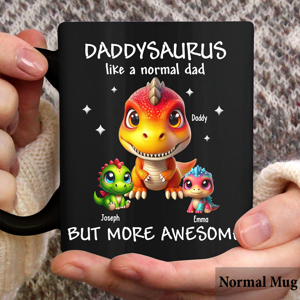 Daddysaurus Grandpasaurus 3D Dinosaurs - Personalized Father Mug