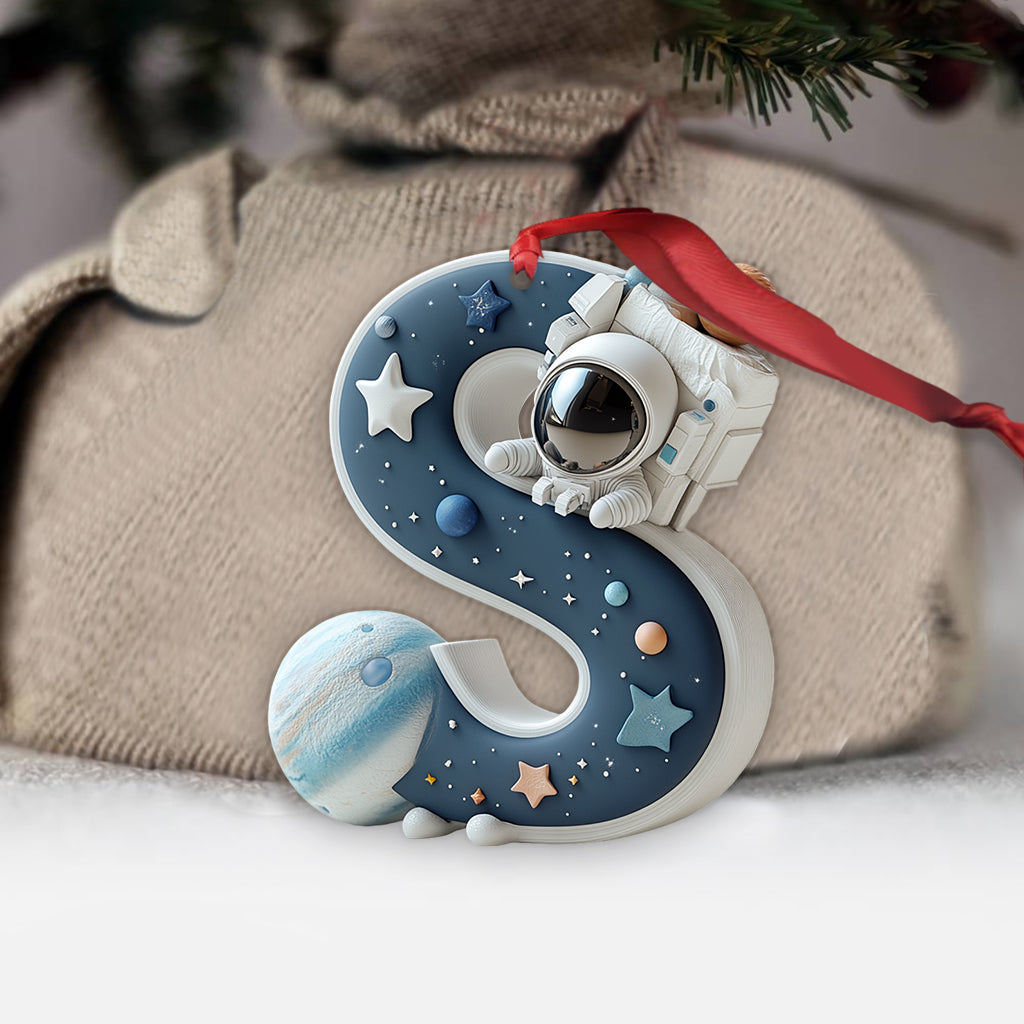 Space Letter Ornament - Personalized Kid Ornament
