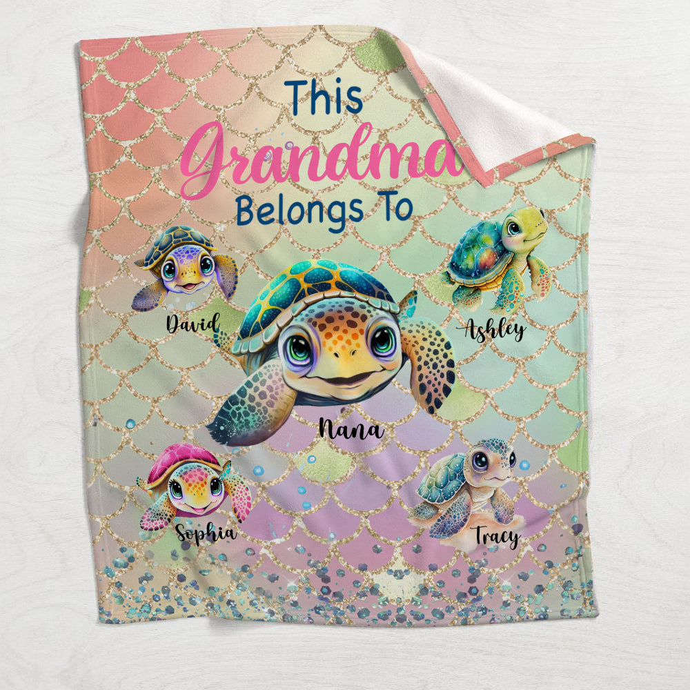 This Grandma Mom Belongs To Custom Any Title - Personalized Grandma Blanket