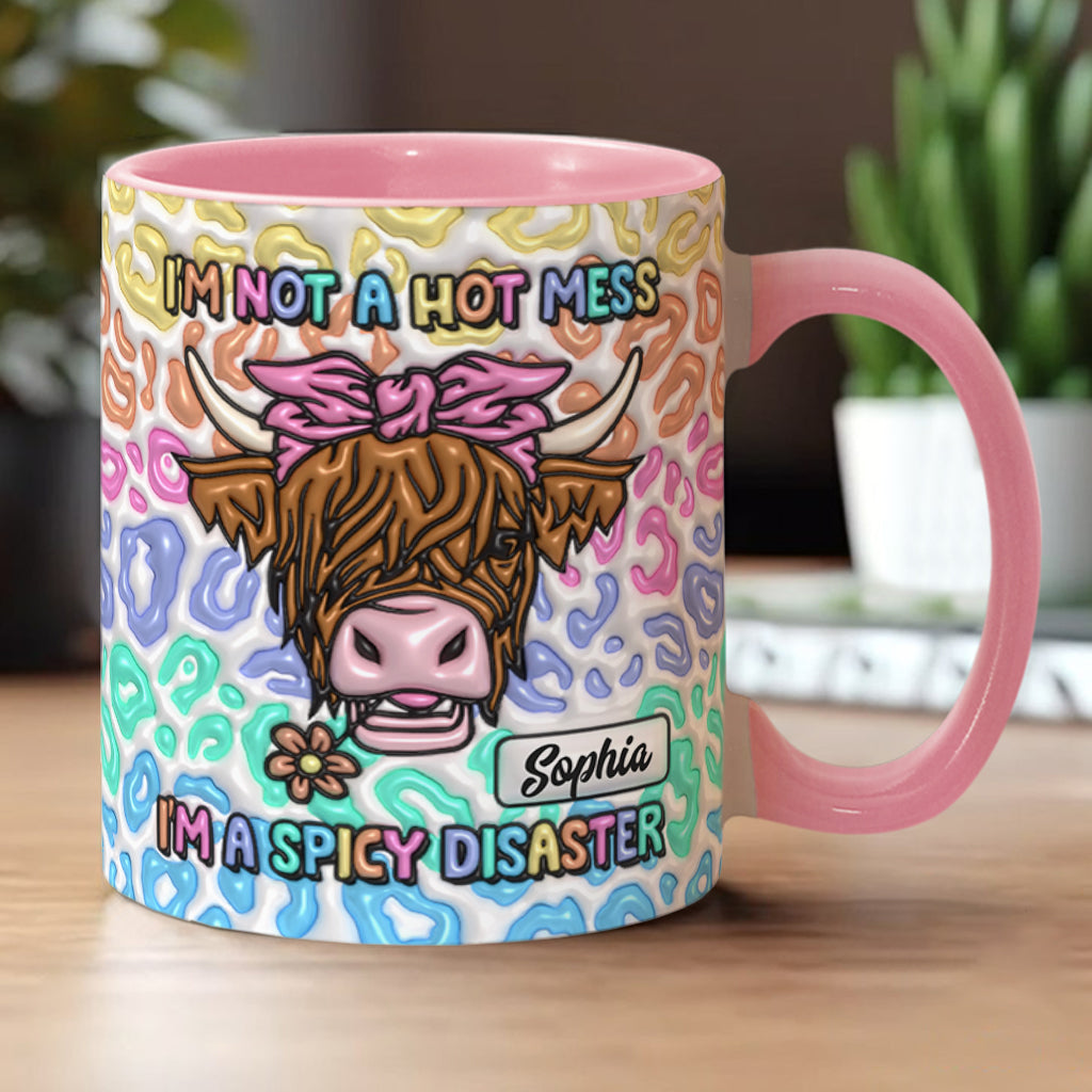 I'm Not A Hot Mess - Personalized Accent Mug