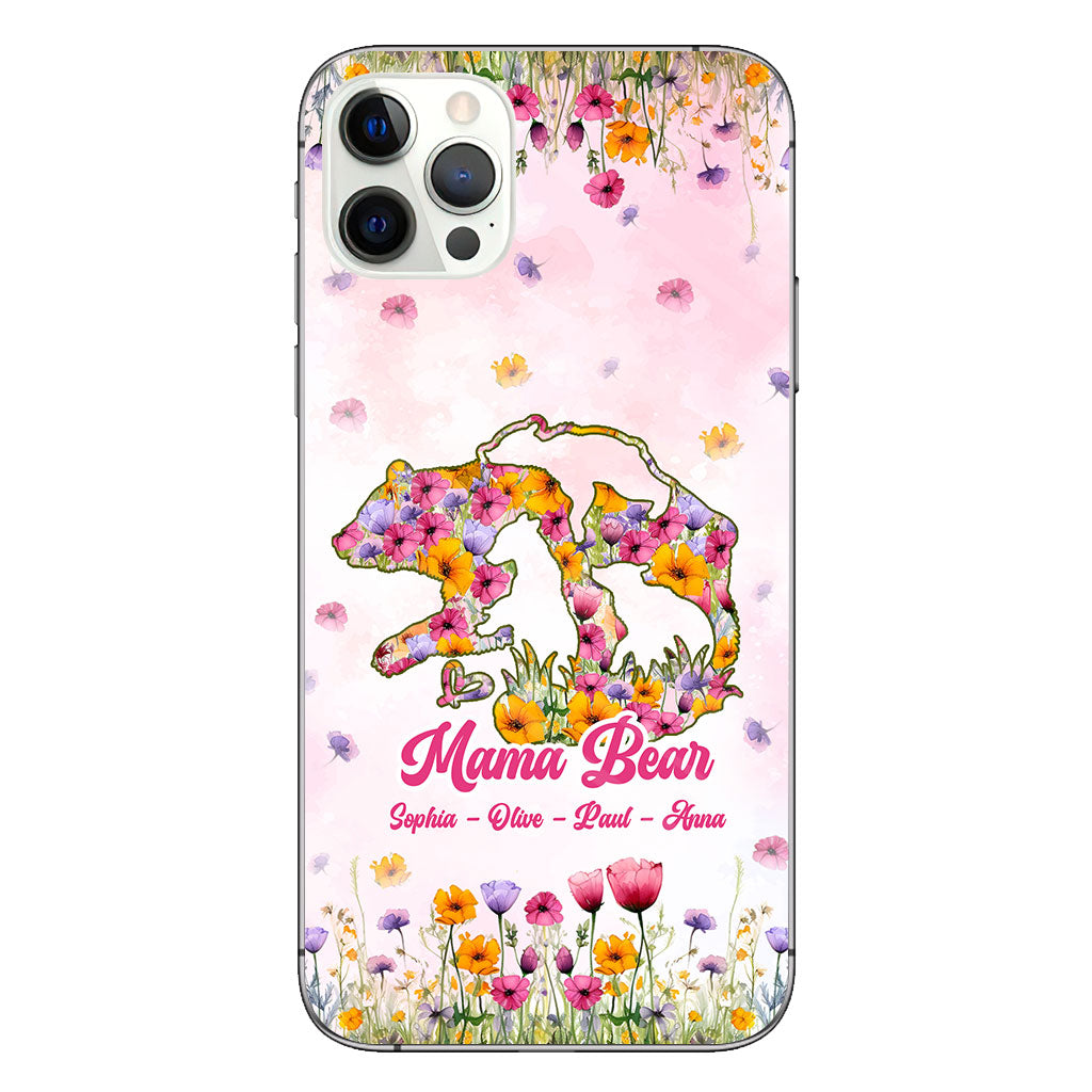 Mama Bear - Personalized Mother Clear Phone Case