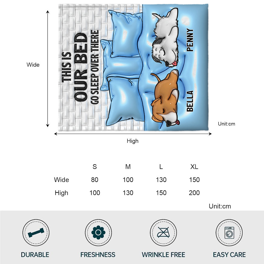 Das ist mein Bett – personalisierte Hundedecke