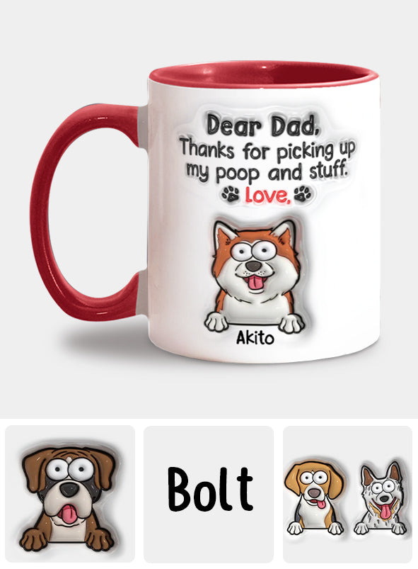 Merci d'avoir ramassé mes crottes - Mug personnalisé avec motif chien