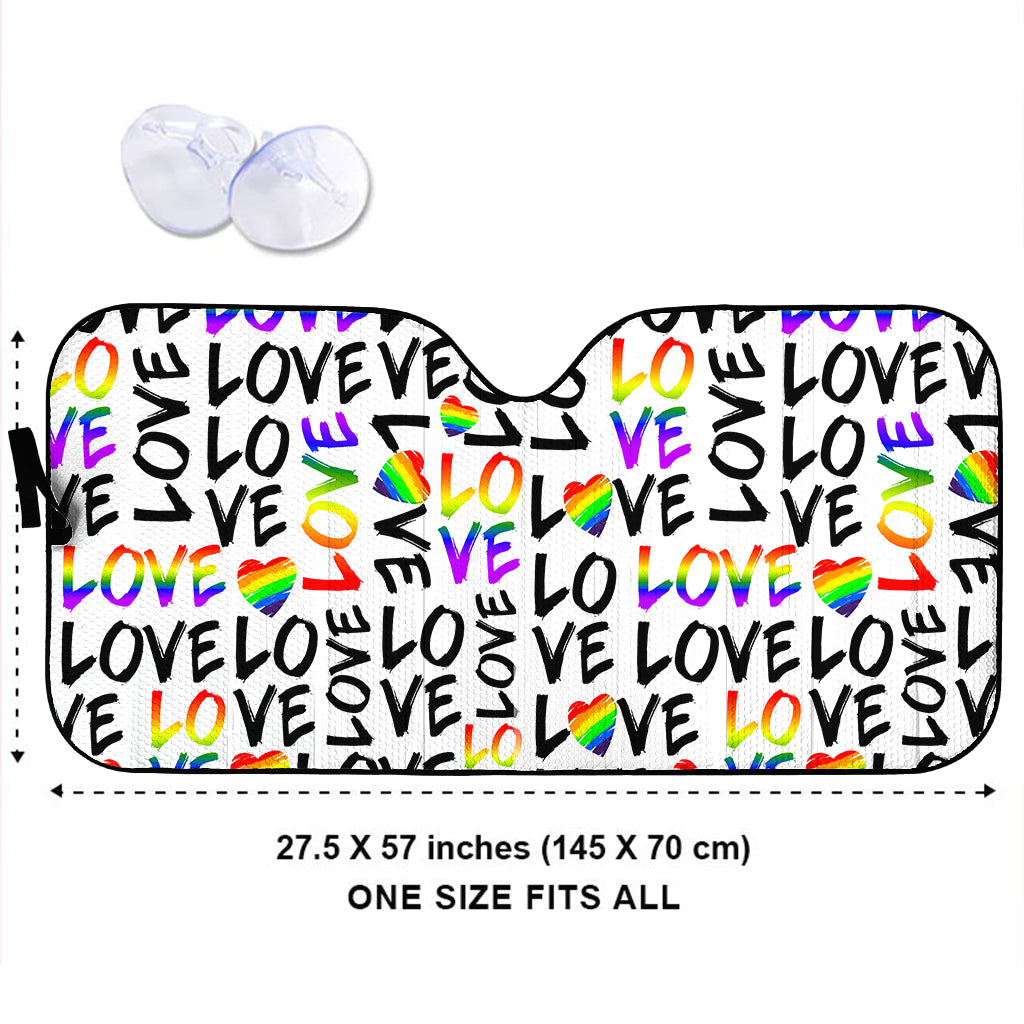 L'amour est l'amour - Pare-soleil de voiture pour soutien LGBT