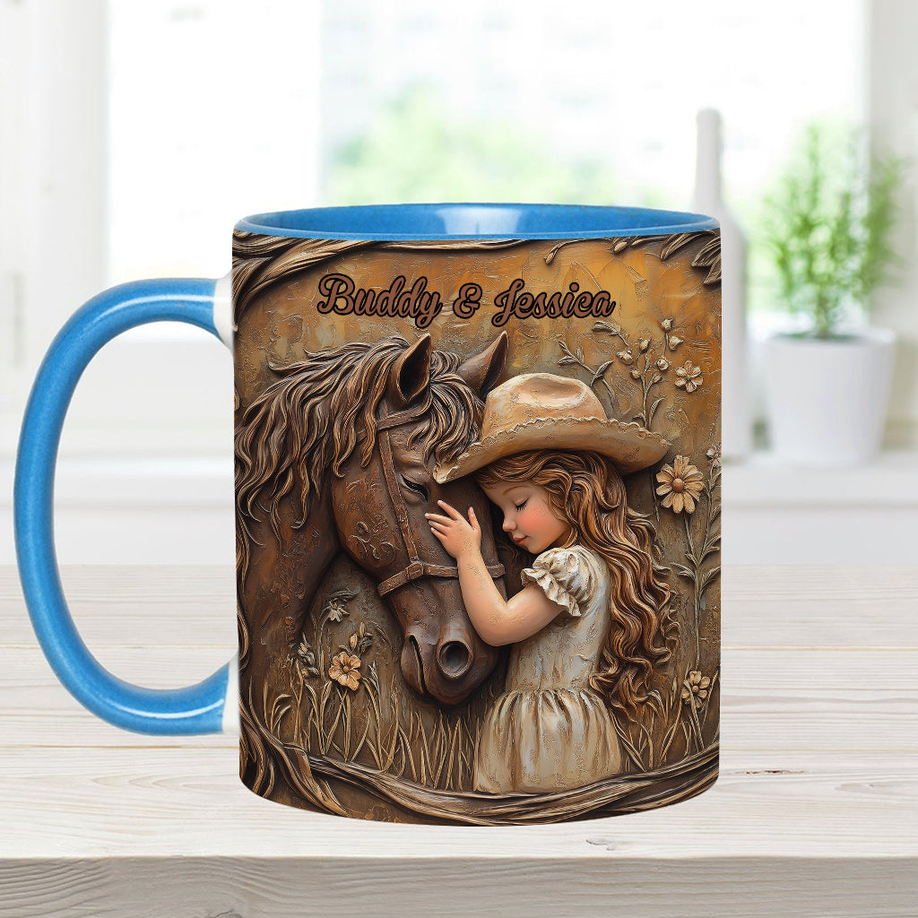 Just A Girl Who Loves Horse - Personalized Horse Accent Mug