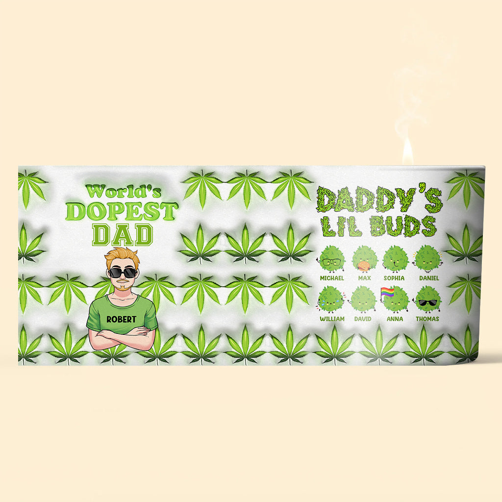 Dopest Dad Ever - Personalized Father Candle With Wooden Lid