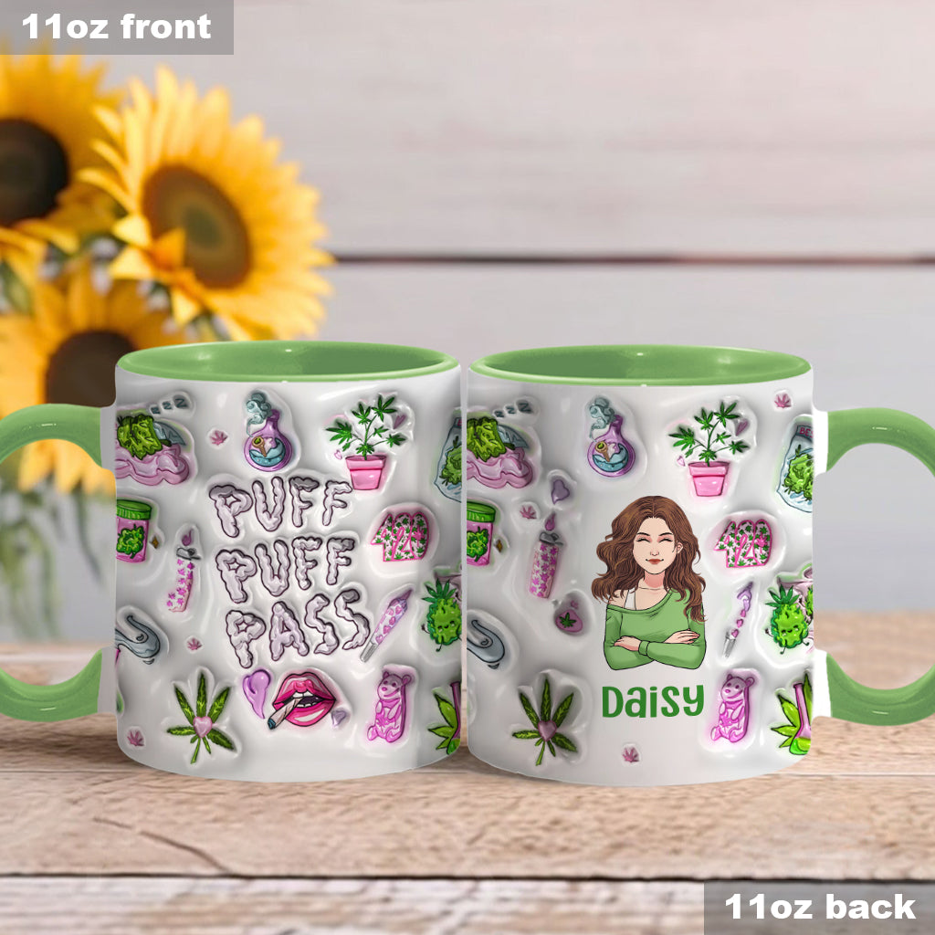Mug gonflable 3D Puff Puff Pass - Personnalisé avec un accent cannabis