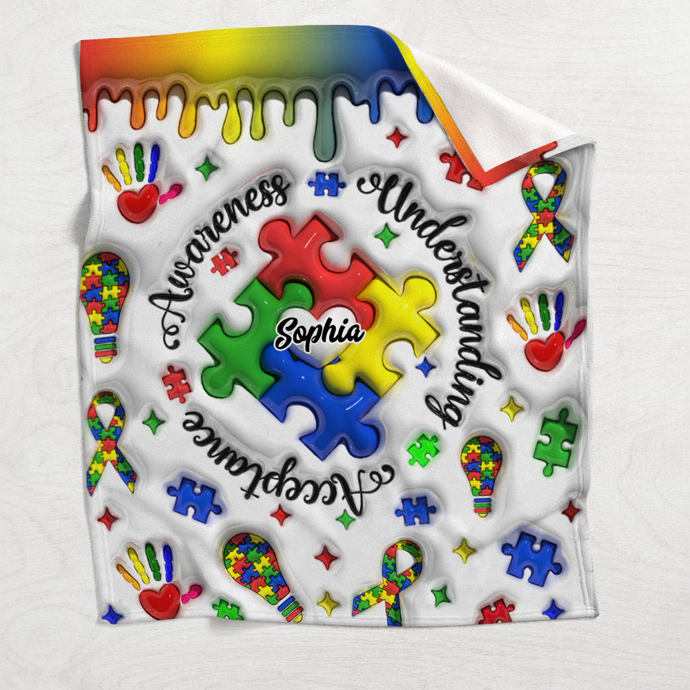 Autism Awareness - Personalized Autism Awareness Blanket
