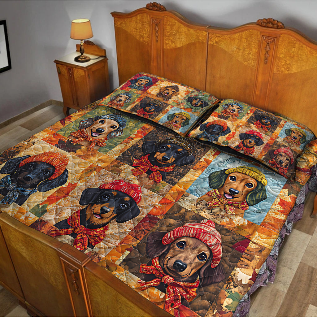 Bonjour l'automne - Ensemble de courtepointe Teckel