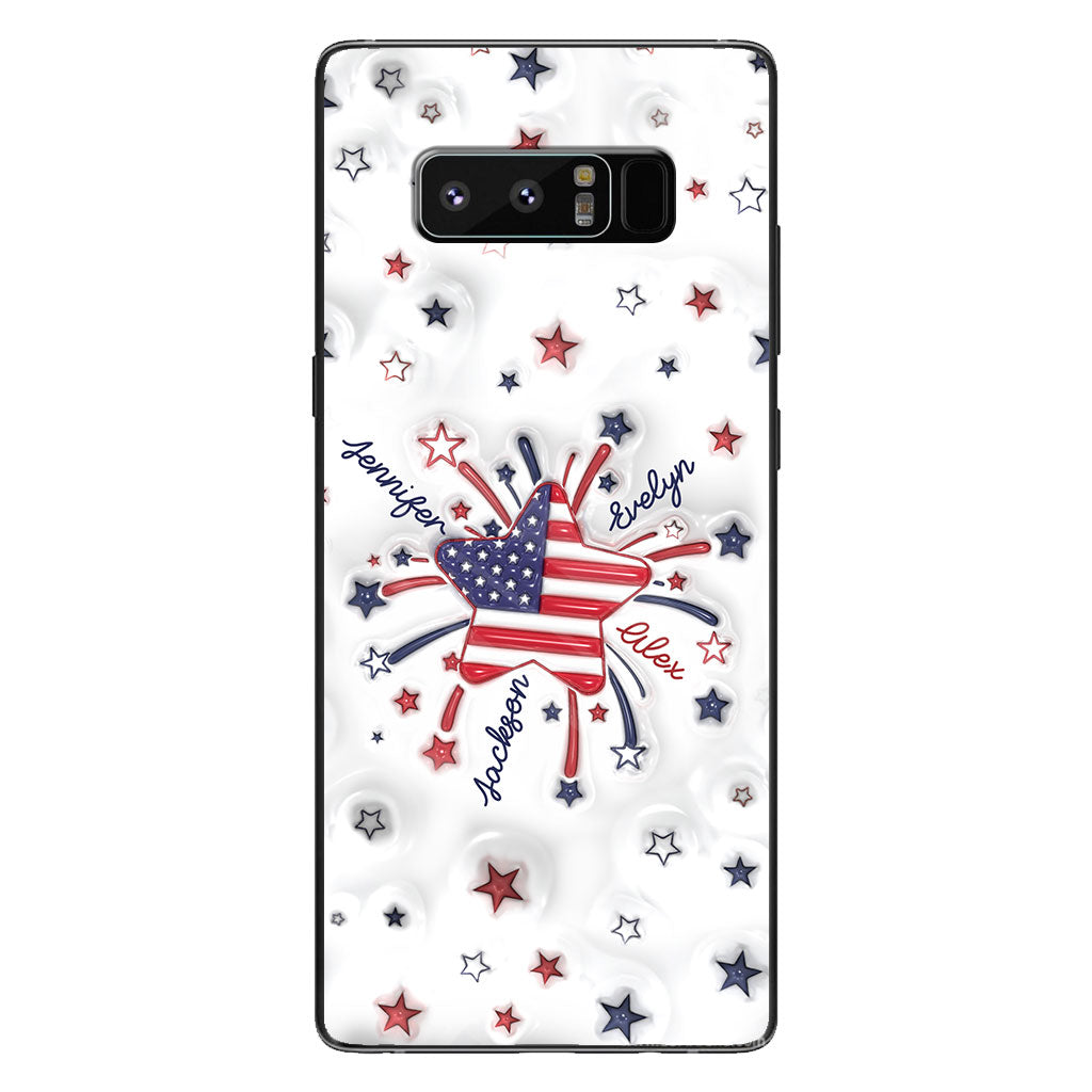 Grandma's Little Star 4th Of July - Personalized Grandma Phone Case