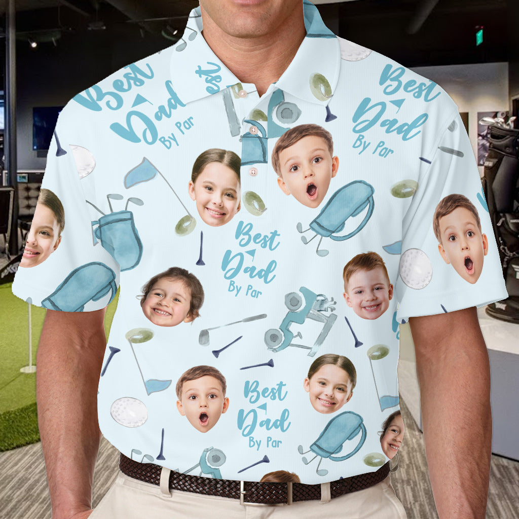 Best Dad By Par - Personalisiertes Golf-Poloshirt