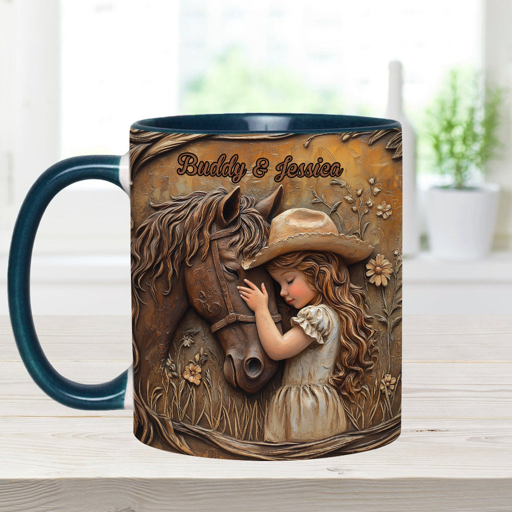 Just A Girl Who Loves Horse - Personalized Horse Accent Mug