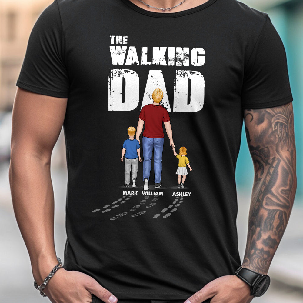 The Walking Dad - Personalized Father T-shirt And Hoodie