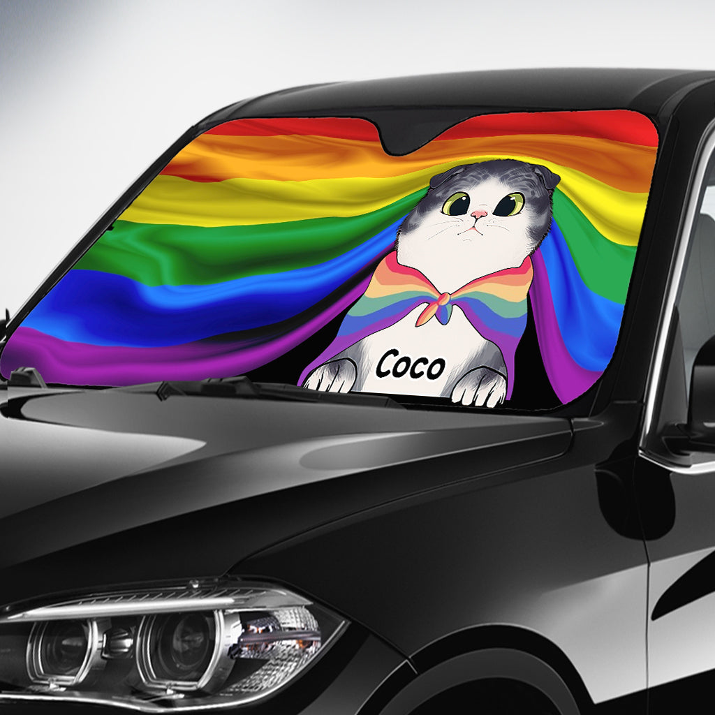Pride Cat - Personalized Cat Car Sunshade