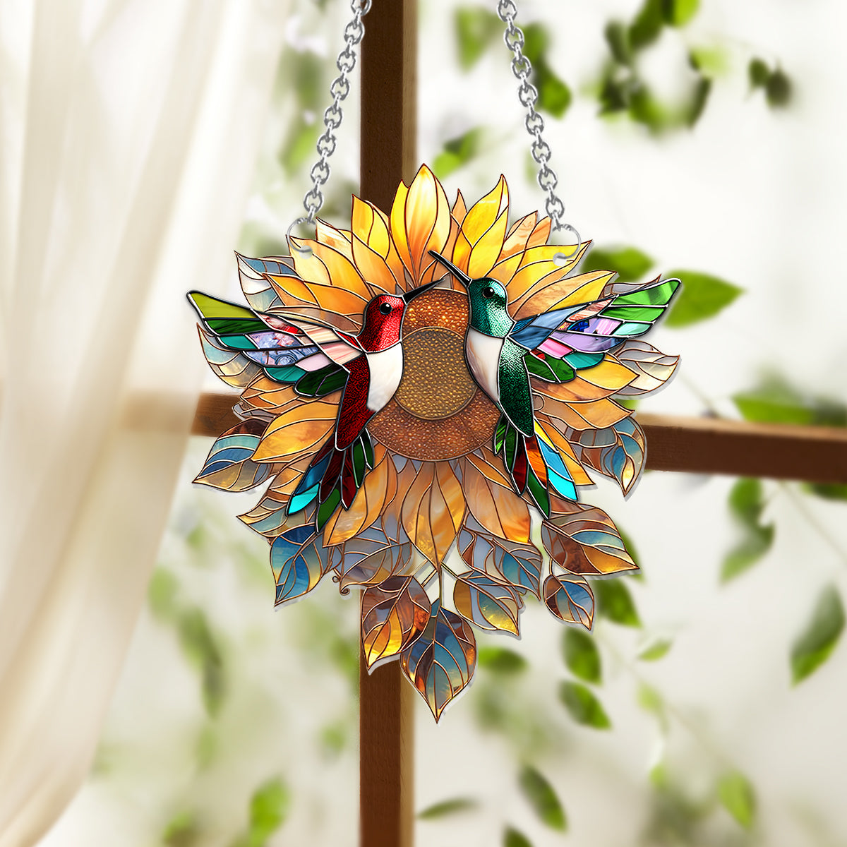 Wunderschöne Kolibris im Sonnenschein – Kolibri-Fensterhänger-Sonnenfänger-Ornament