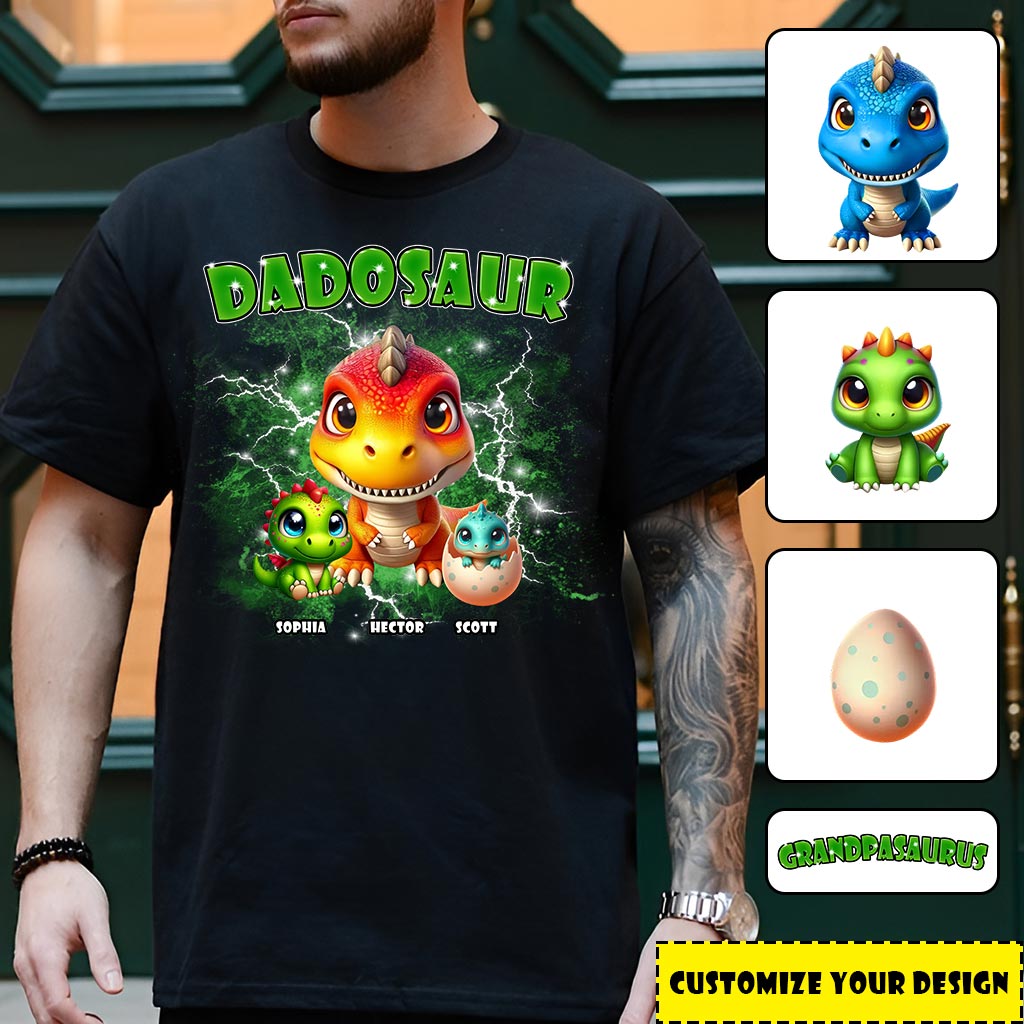 Dadosaur Thunder Bootleg - Personalized Father T-shirt And Hoodie