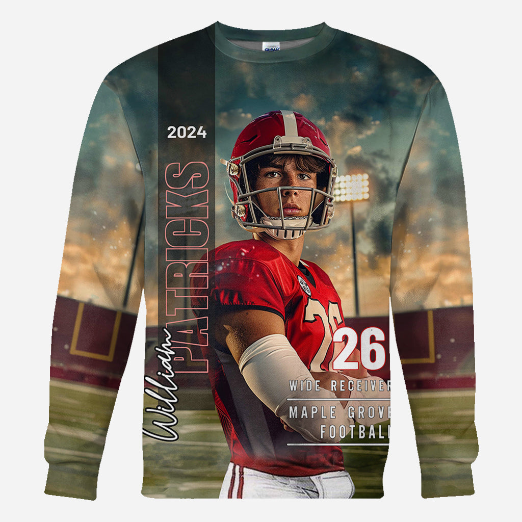 Stolze Mama/Papa/... Spieltag & Alltag - Personalisiertes Fußball-Shirt mit Allover-Print