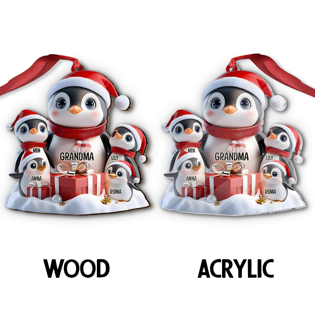 Any Title Cute Penguin Ornament - Personalized Grandma Ornament
