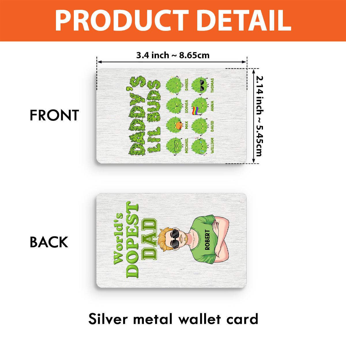 Dopest Dad Ever - Personalized Father Wallet Insert Card