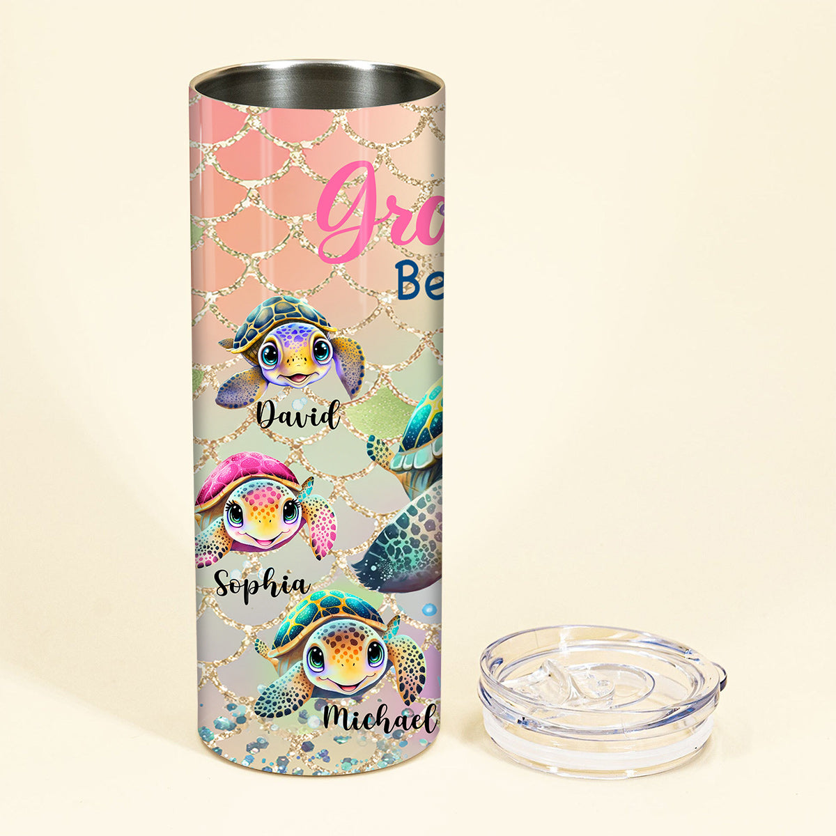 This Grandma Mom Belongs To Custom Any Title - Personalized Grandma Skinny Tumbler