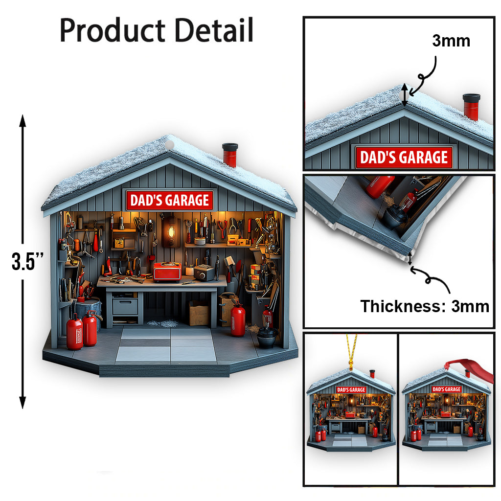 Dad's Garage - Personalized Father Ornament