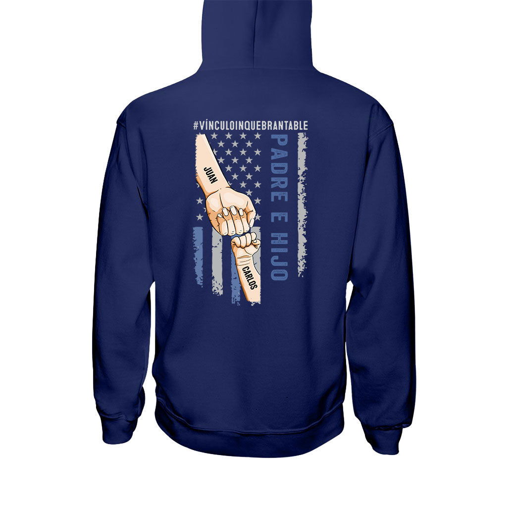 Padre E Hijos Vínculo Inquebrantable - Personalized Father T-shirt and Hoodie