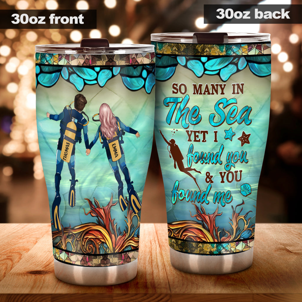 You & Me And The Sea - Personalized Scuba Diving Tumbler