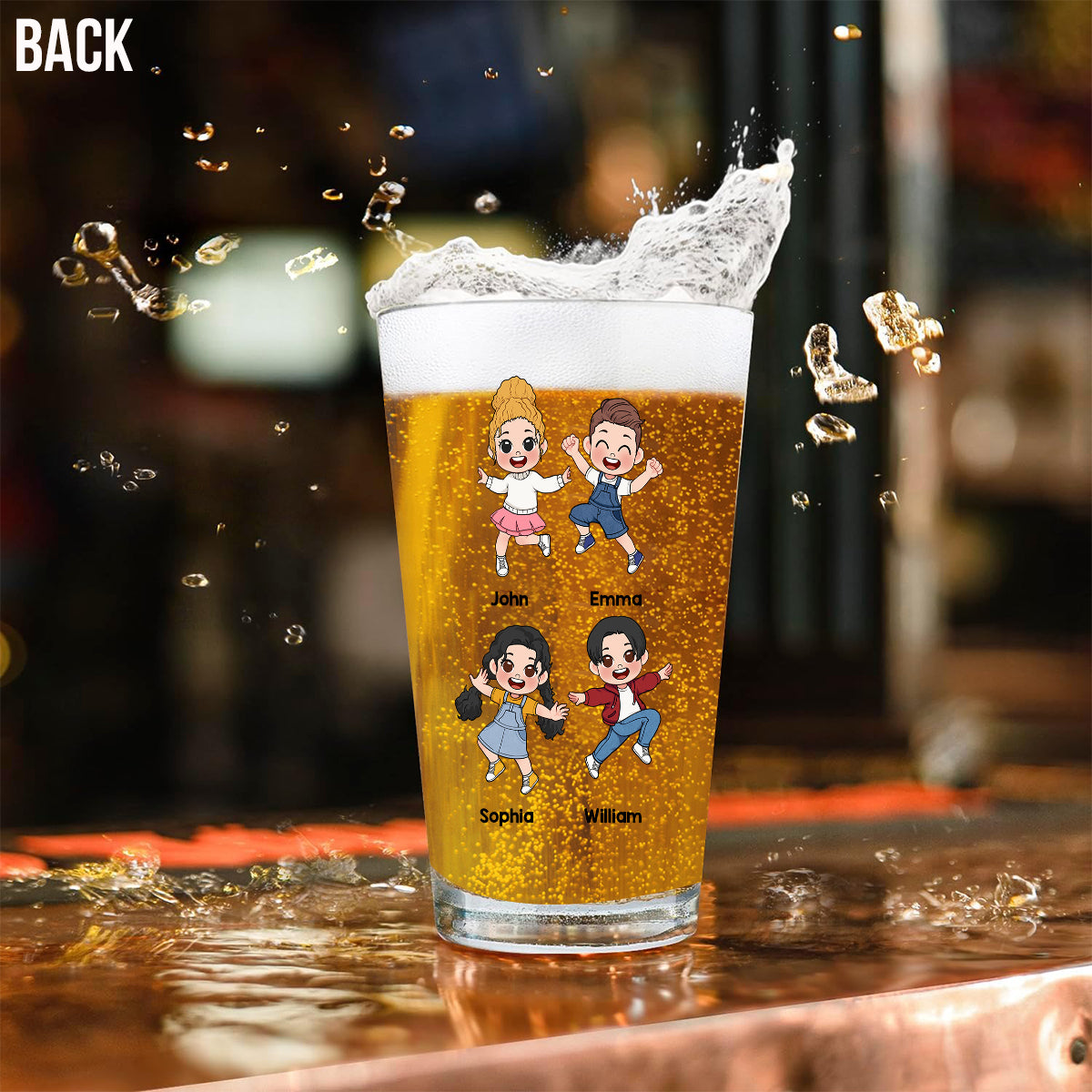 Reasons To Drink - Personalized Father Beer Glass