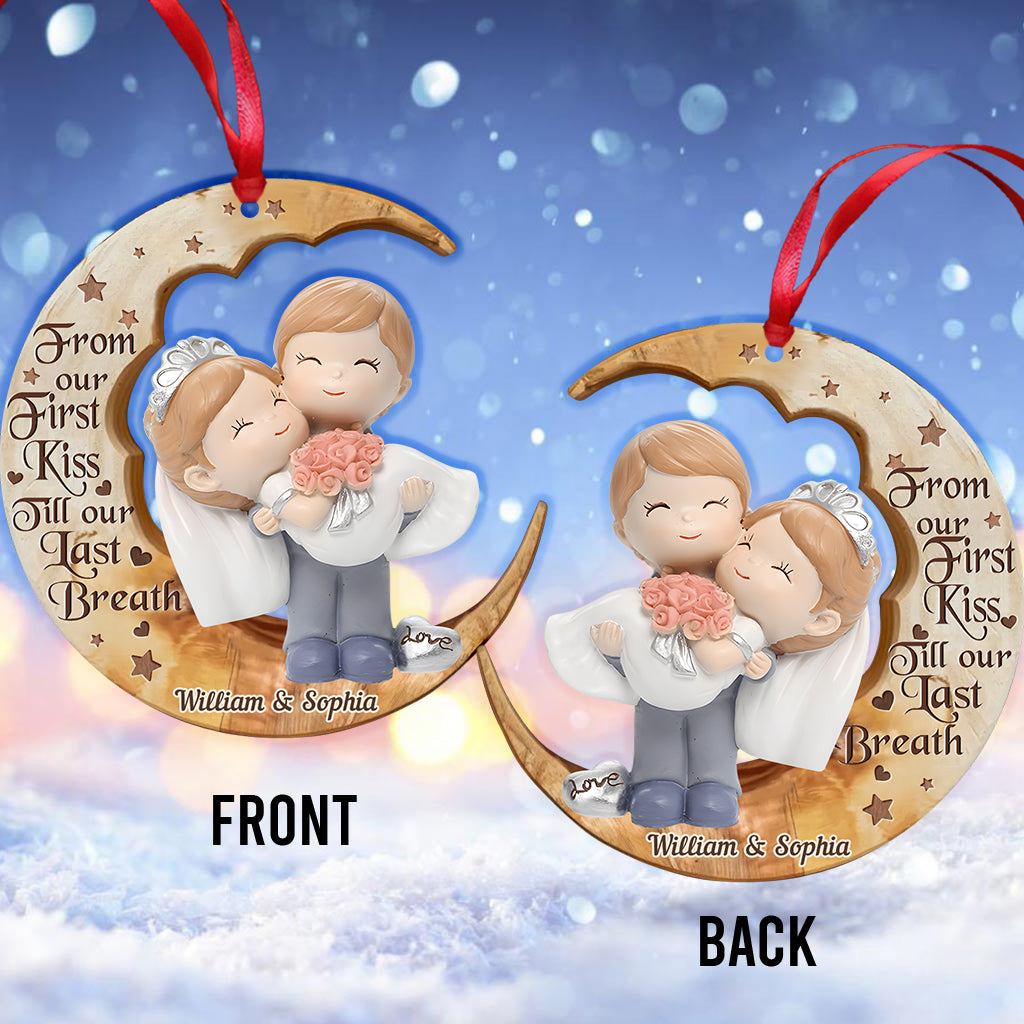 I Love You To The Moon - Personalized Couple Ornament