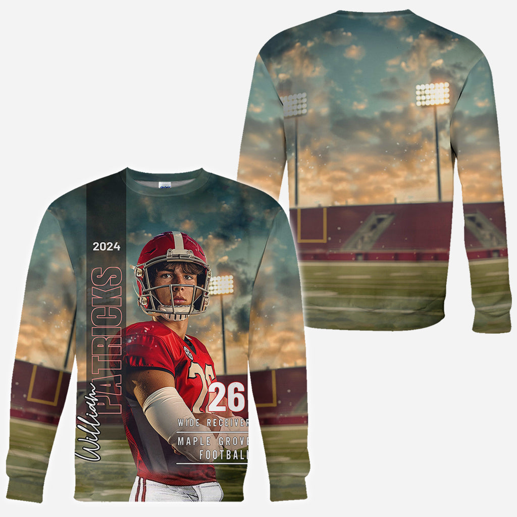 Stolze Mama/Papa/... Spieltag & Alltag - Personalisiertes Fußball-Shirt mit Allover-Print