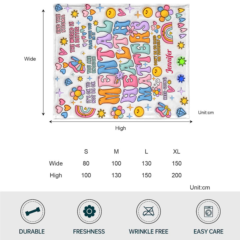 Mental Health Matter - Personalized Mental Health Awareness Blanket