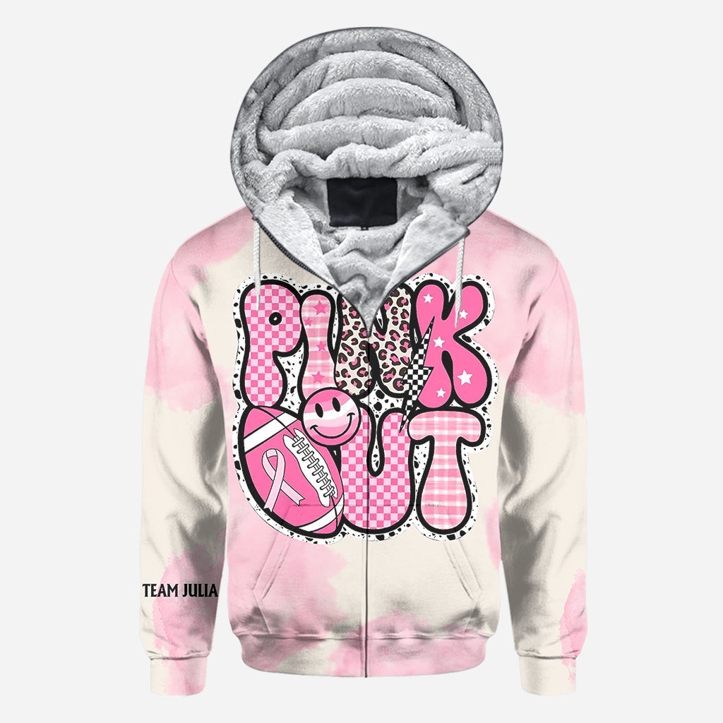 Pink Out - T-shirt personnalisé intégral de sensibilisation au cancer du sein