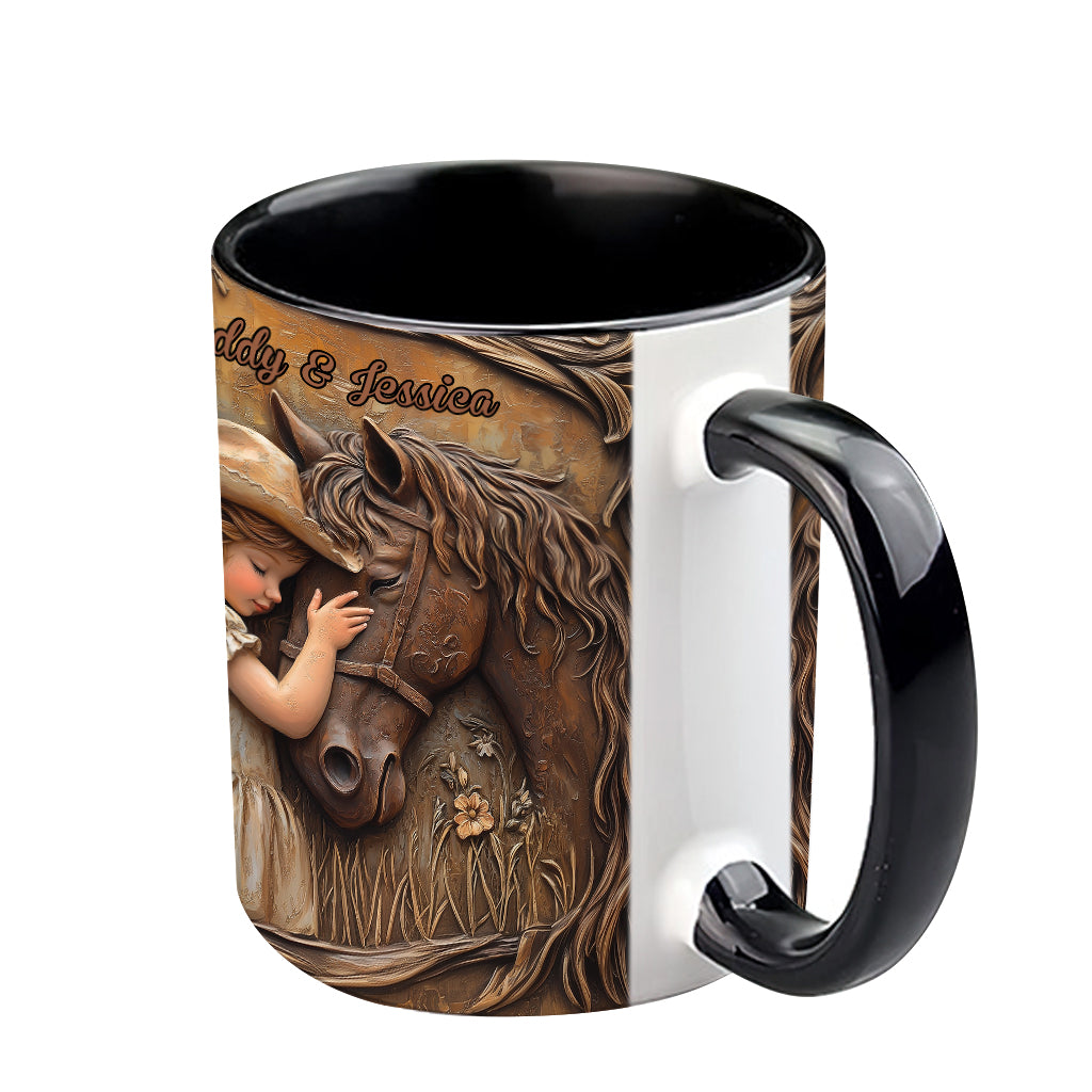 Just A Girl Who Loves Horse - Personalized Horse Accent Mug