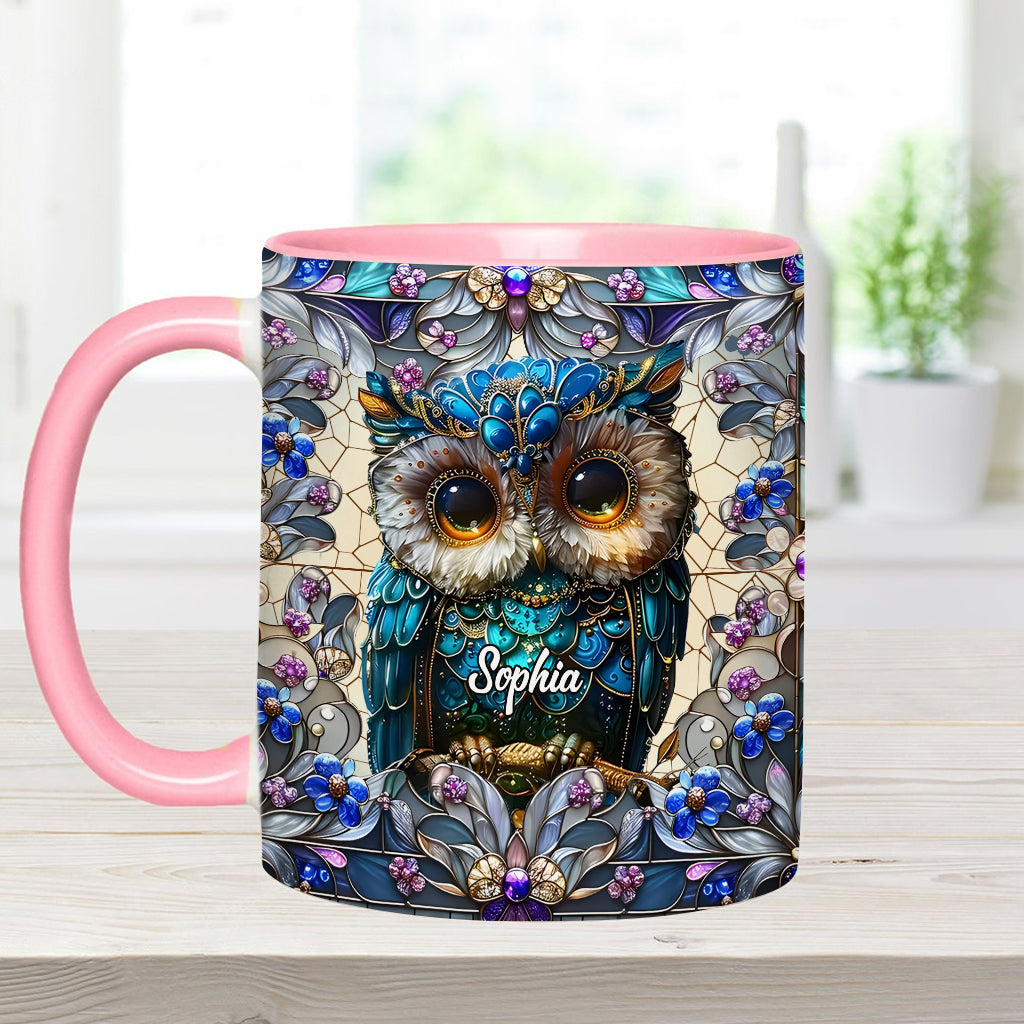 Charming Owl - Personalized Owl Accent Mug