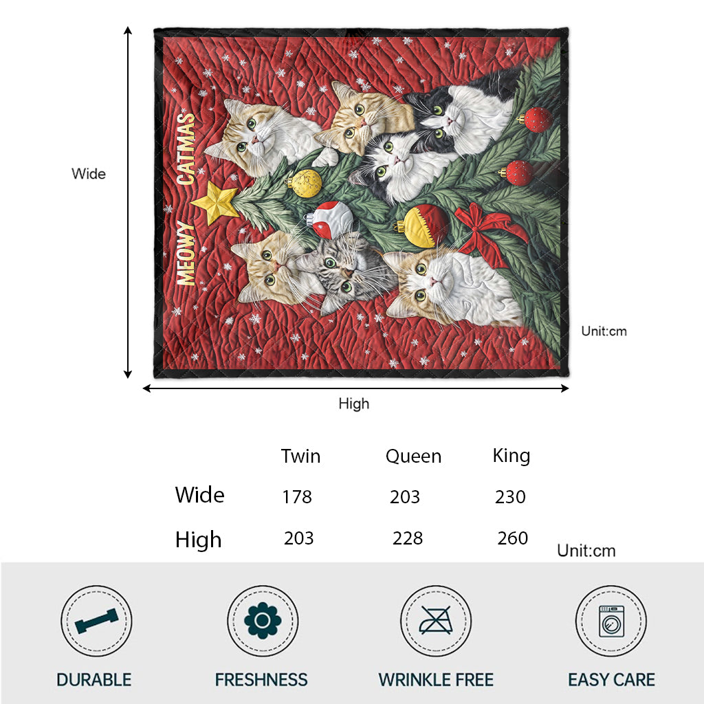 Mewoy Catmas - Personalized Cat Quilt