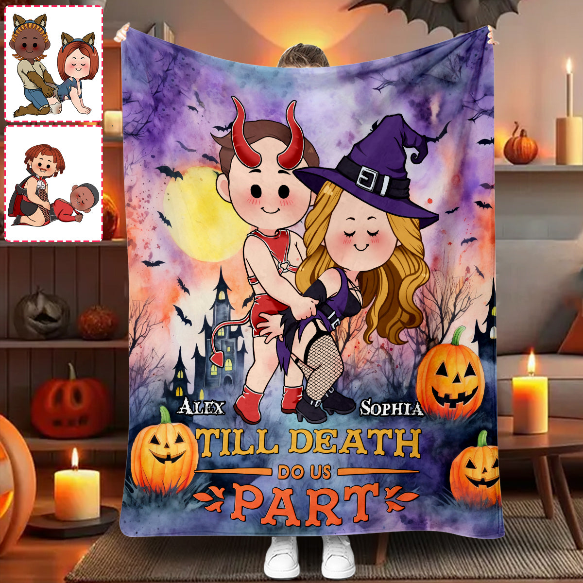 Till Death Do Us Part - Personalized Couple Blanket