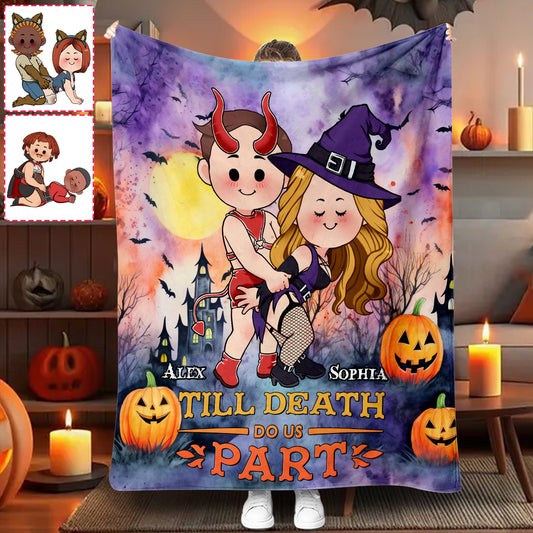 Till Death Do Us Part - Personalized Couple Blanket