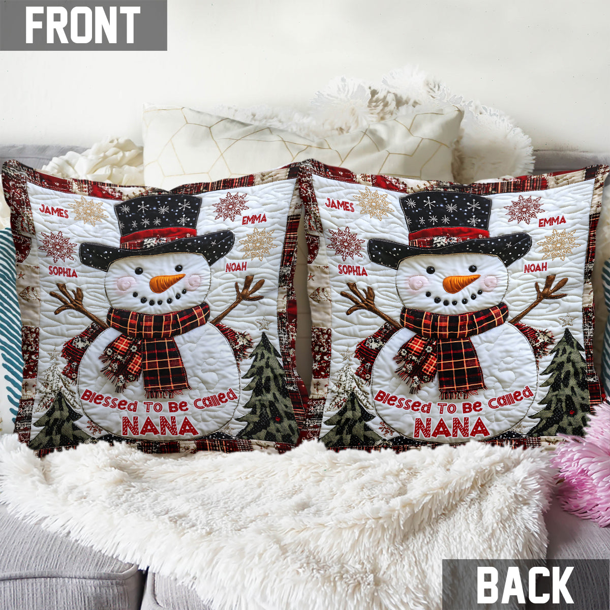 Nana Grandma Gigi - Personalized Grandma Throw Pillow