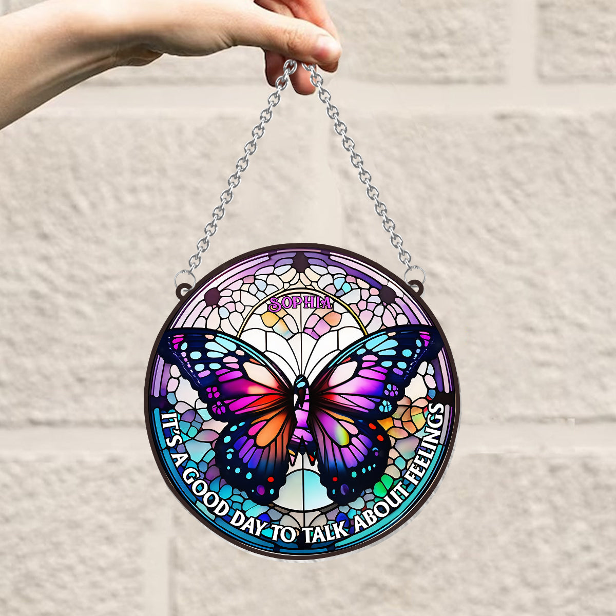 It's A Good Day To Talk About Feelings - Personalized Window Hanging Suncatcher Ornament