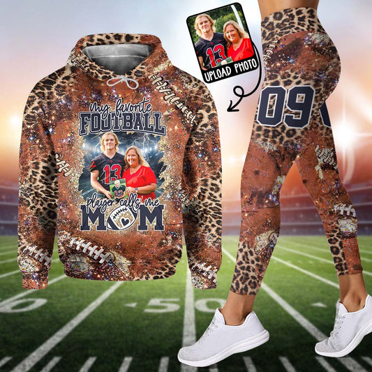 Any Title My Favorite Football Player Calls Me - Personalized Football Hoodie and Leggings
