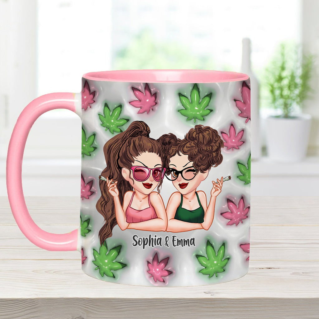Meilleurs potes pour toujours - Mug personnalisé avec motif cannabis